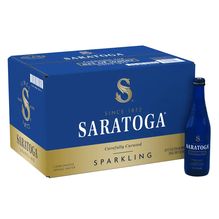 Saratoga® Sparkling Spring Water 12 Fl Oz Glass Bottle (24 Pack)
