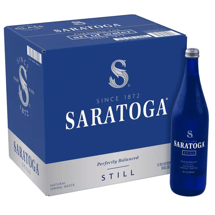 Saratoga® Spring Water 28 Fl Oz Glass Bottle (12 Pack)