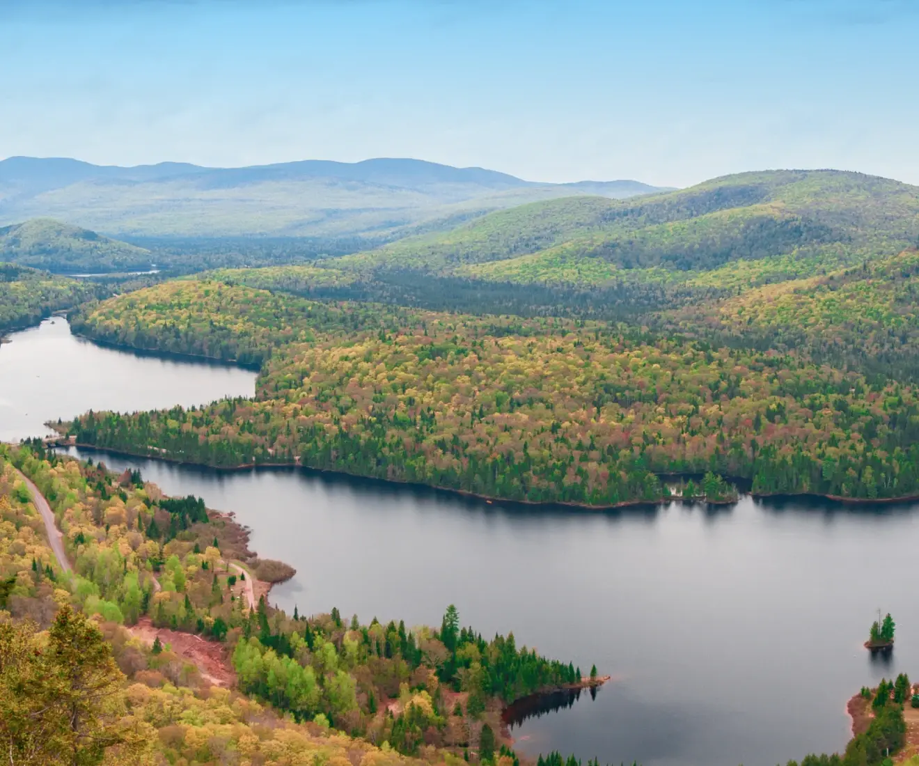 Mountain stream of Montreal Canada