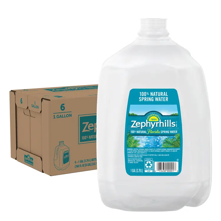 Zephyrhills® Spring Water 1 Gallon - Bottle Case of 6