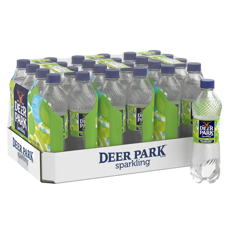 Deer Park Sparkling Water, Zesty Lime, 16.9 oz. Bottles (Pack of 24)
