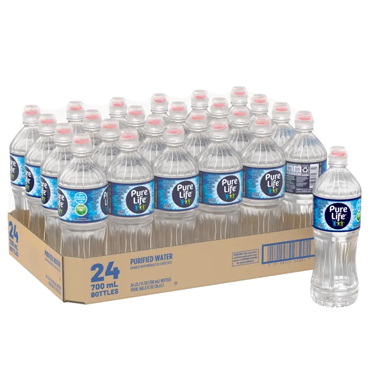 Pure Life® Purified Water Sport Cap 700 ml(23.6 fl oz) - Bottle - Case of 24