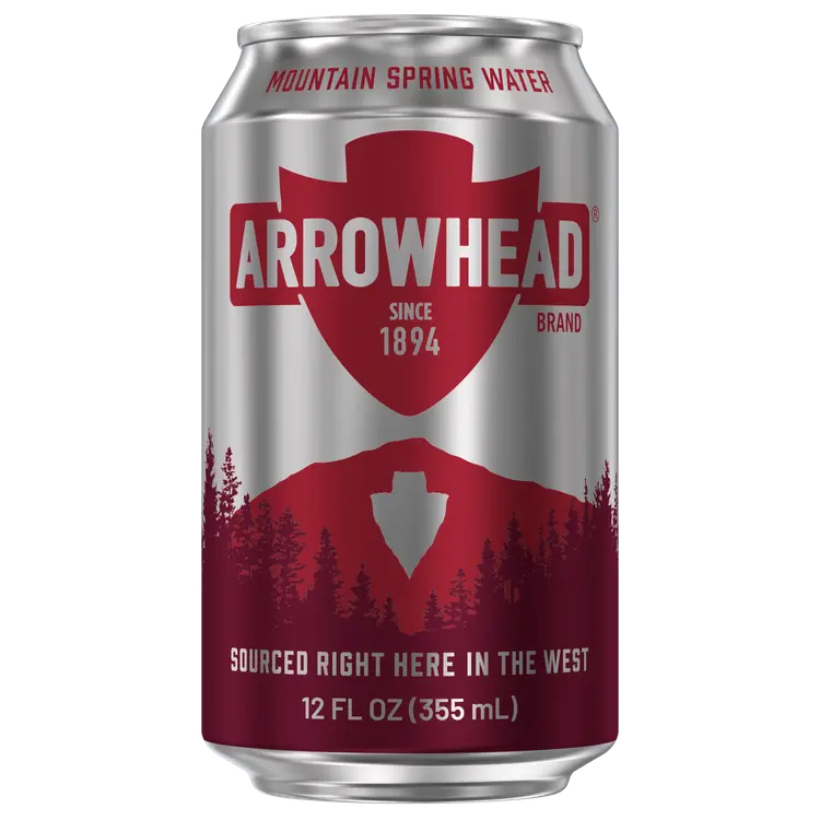 Arrowhead Mountain Spring Water, 12 fl oz can, (Pack of 24)