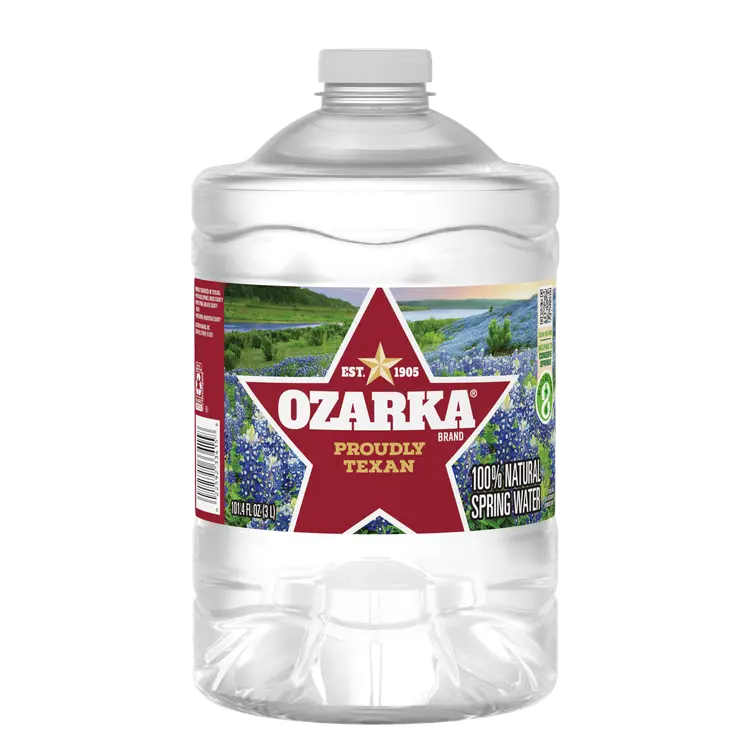 OZARKA Brand 100% Natural Spring Water, 3-Liter plastic jugs (Pack of 6)