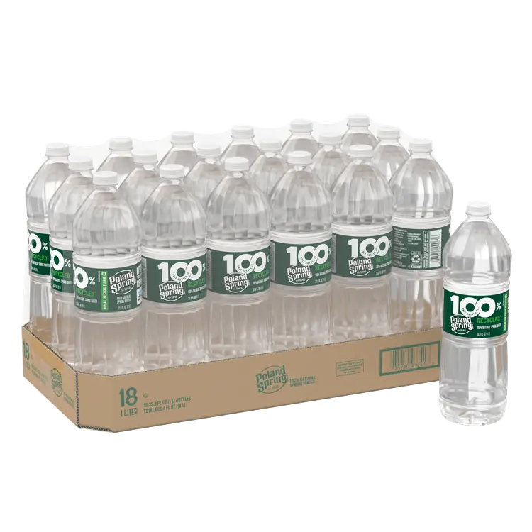 Poland Spring® Brand Spring Water 1 Liter (33.8 fl oz) -Bottle- Case of 18