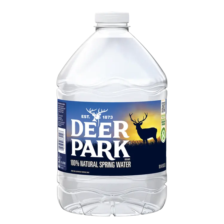 DEER PARK Brand 100% Natural Spring Water, 3-Liter plastic jugs (Pack of 6)