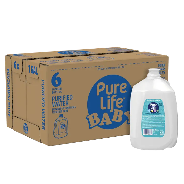 Pure Life® Baby Purified Water 1 Gallon Jug (6 Pack)