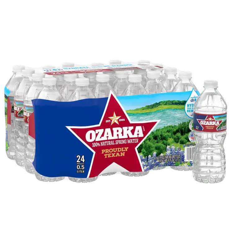 Ozarka® Spring Water .5 Liter (16.9 fl oz) - Bottle - Case of 24