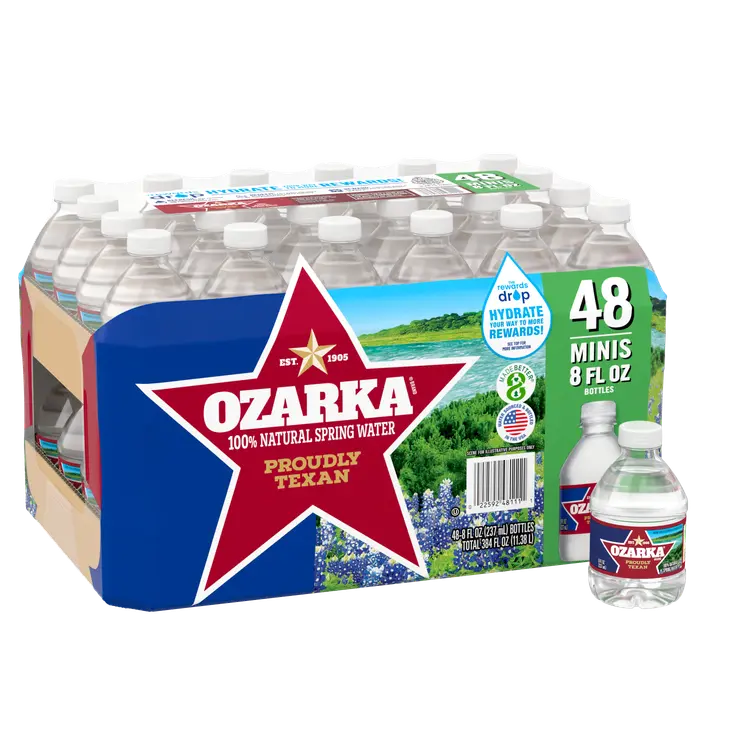 Ozarka® Spring Water .5 Pint (8 fl oz) - Bottle - Case of 48