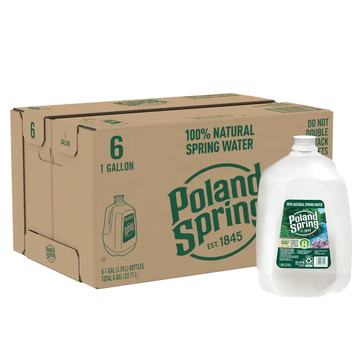 Poland Spring® Brand Spring Water 1 Gallon- Bottle- Case of 6