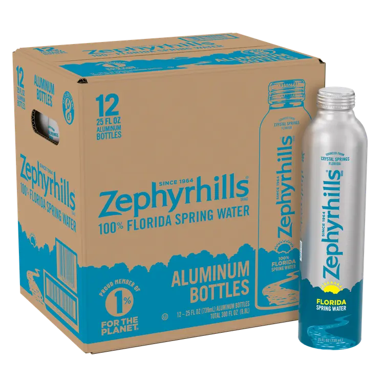 Zephyrhills® Florida Spring Water Aluminum Bottle 25oz (12 Pack)