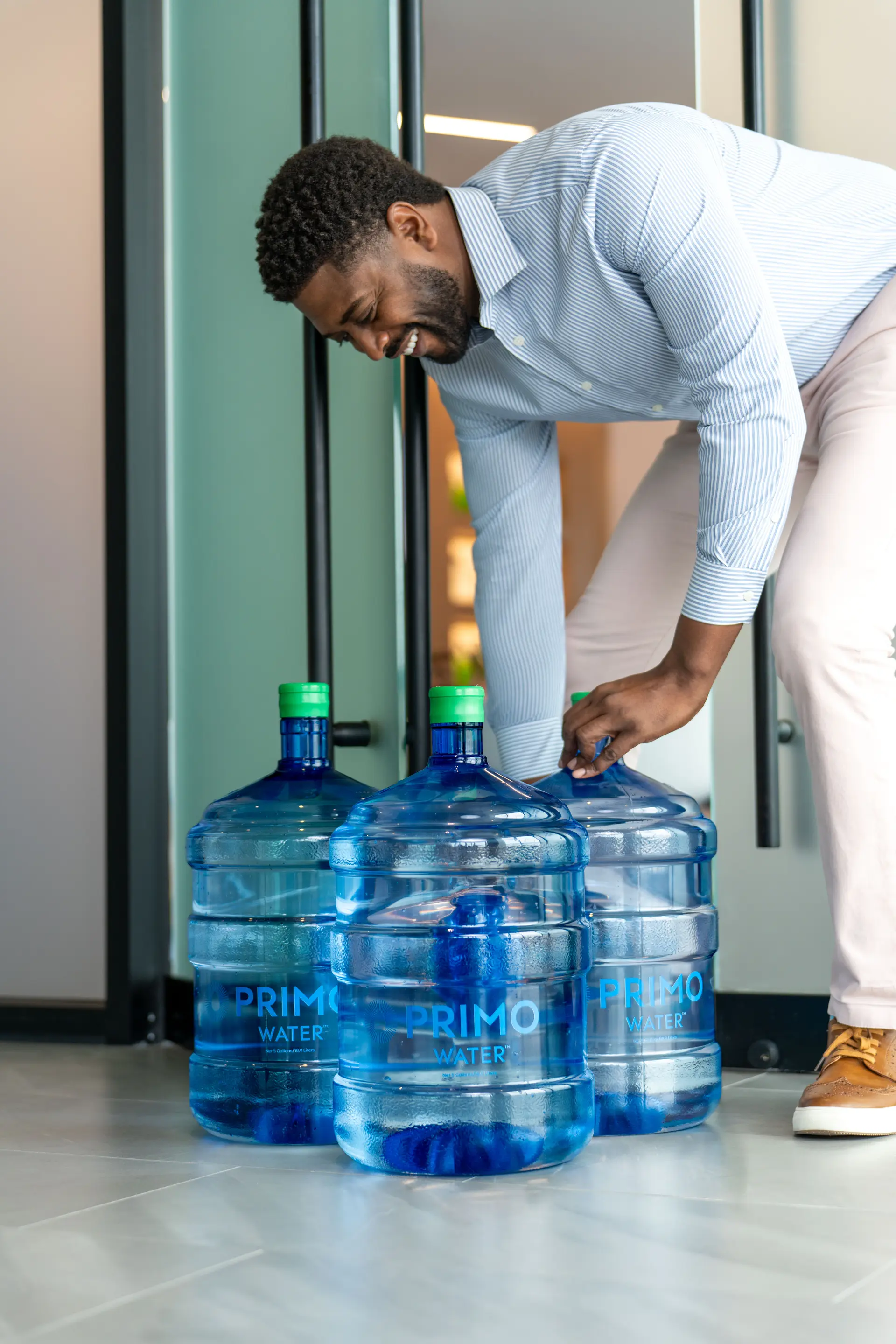 Primo Water Delivery to an office.