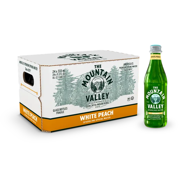 The Mountain Valley® Spring Water White Peach Sparkling Water