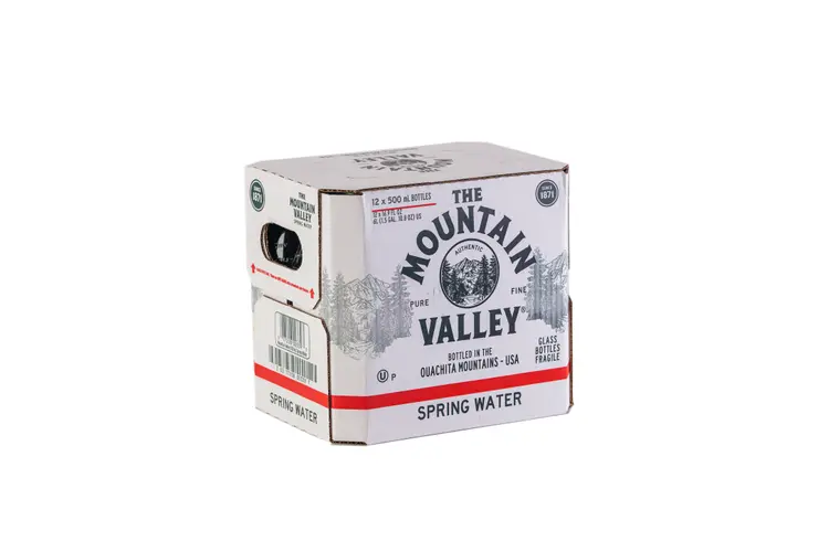 The Mountain Valley® Bottled Spring Water 0.5L, 12-Count of Glass