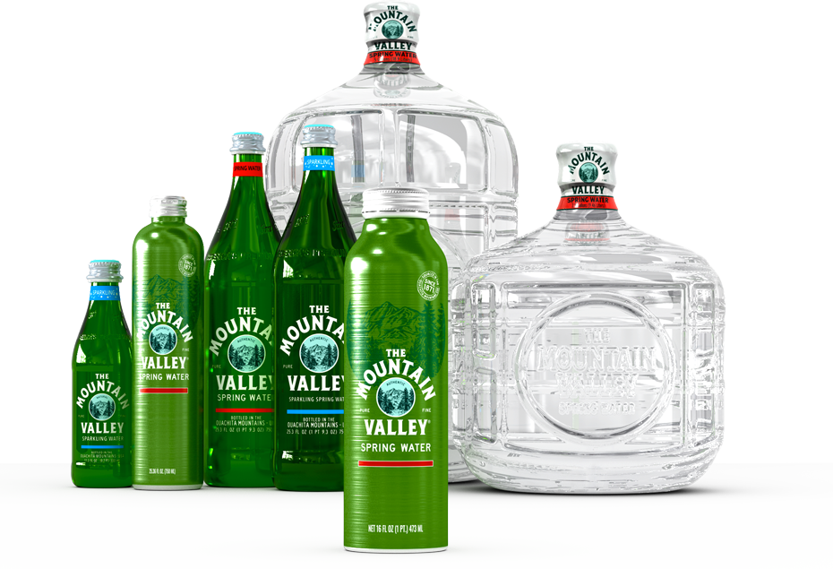 Mountain Valley water bottles
